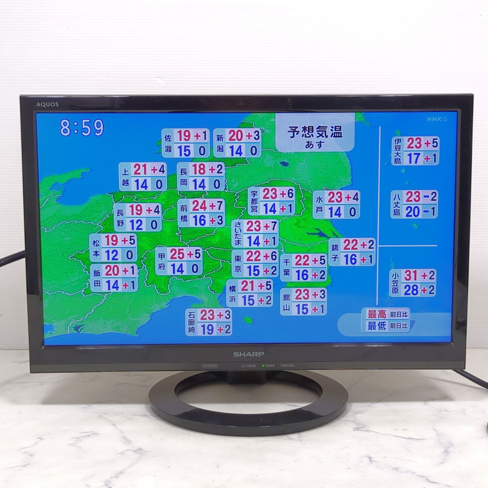 SHARP AQUOS 19型 液晶テレビ LC-19K30 2016年製 - メルカリ