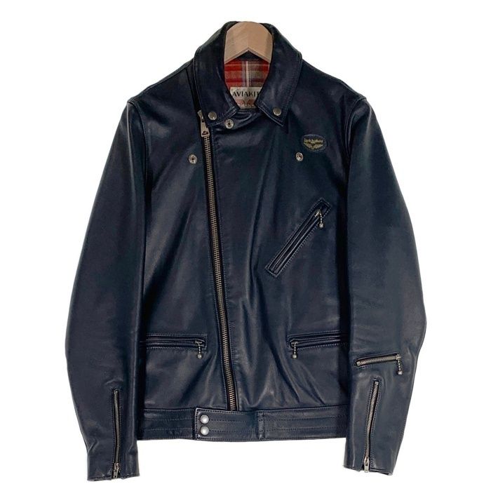 ヒステリックグラマー　レザー　ネイビー　Ｌ Lewis Leathers ルイスレザー HYSTERIC GLAMOUR ヒステリックグラマー