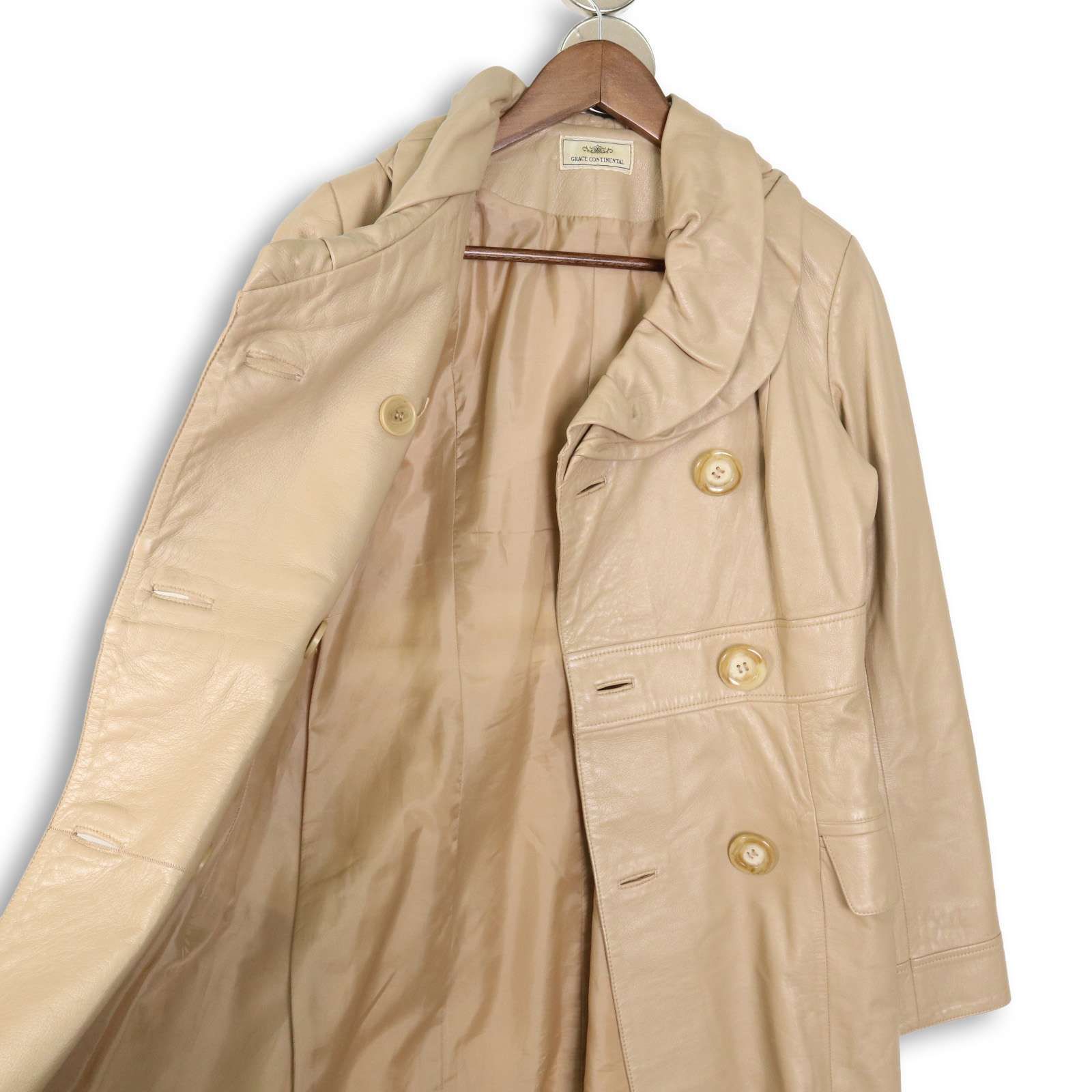 『売切り値下げ』　¥170,640 グレースコンチネンタル ラムレザーコート 売切り値下げ』 ¥170,640 グレースコンチネンタル ラムレザーコート