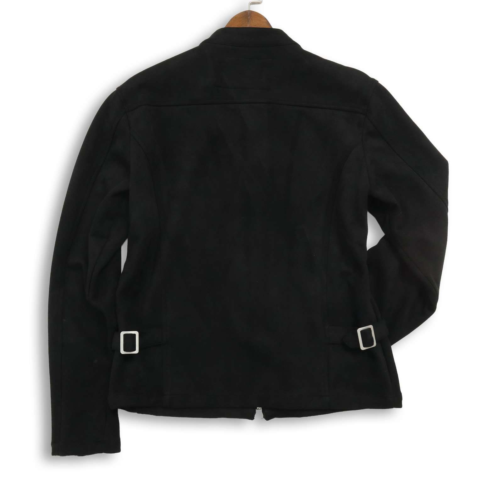 スエード シングルライダースジャケット 黒 CavariA キャバリア 秋冬 フェイク スウェード☆ ダブルジップ