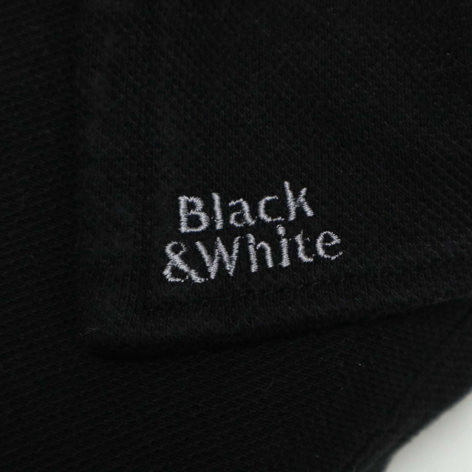BLACK&WHITE ブラック＆ホワイト ゴルフ 通年 ドッグ刺繍☆ 長袖