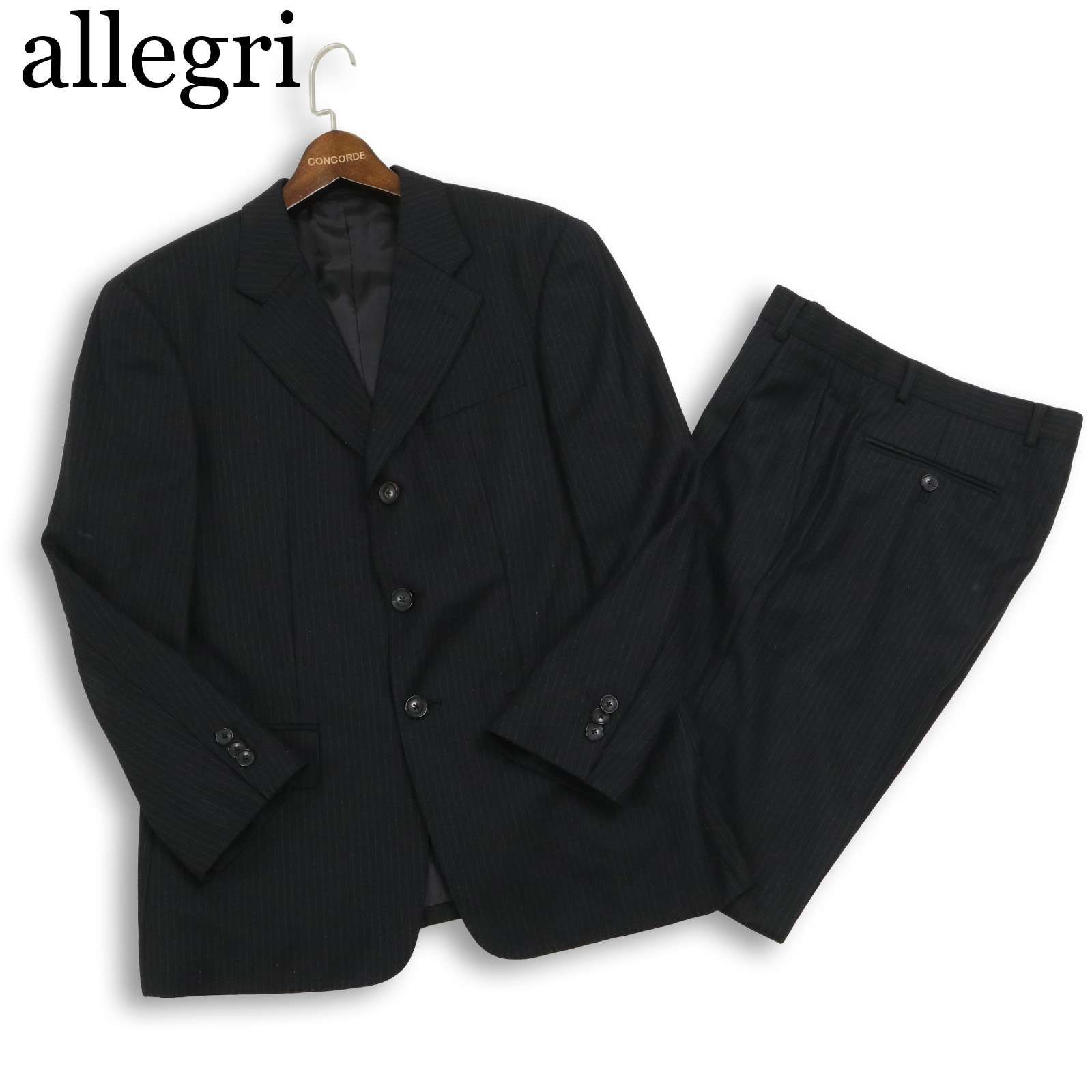 allegri アレグリ 通年 総裏☆ ストライプ ジャケット スラックス