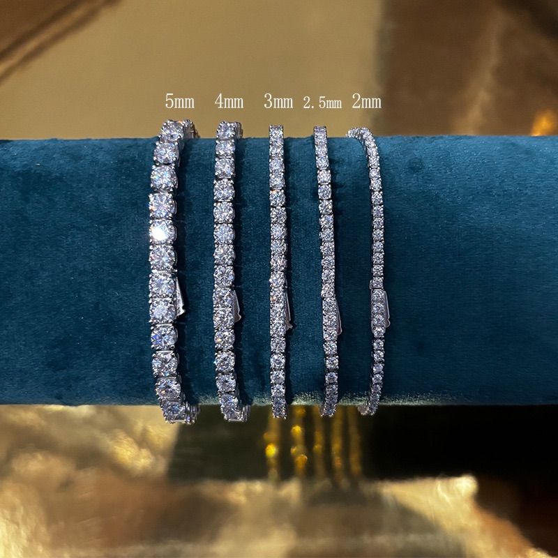 モアサナイト ブレスレット 3ミリ 18cm　【3BS18】 モアサナイト ブレスレット 3ミリ 18cm 【3BS18】｜Yahoo!フリマ（旧