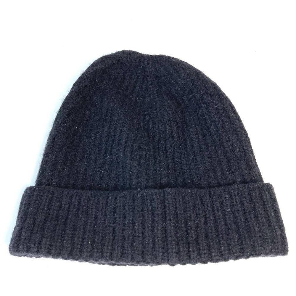 MONCLER モンクレール ニット帽 ラインストーン ロゴ ウール ブラック