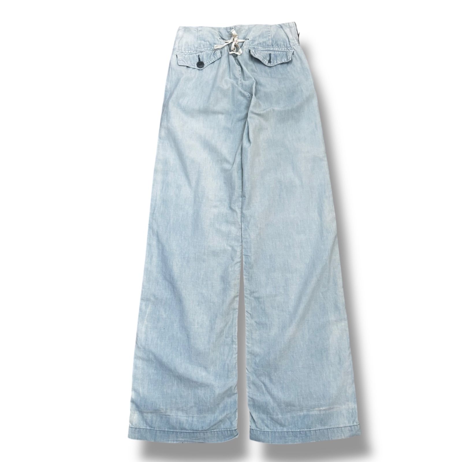 KAPITAL イカリマーク 薄色ワイドデニム パンツ XS