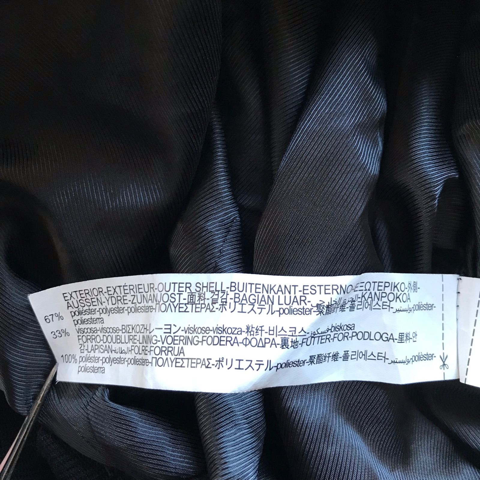ZARA スタンドカラージップアップミドル丈コート メンズ F ブラック 3062202512230010
