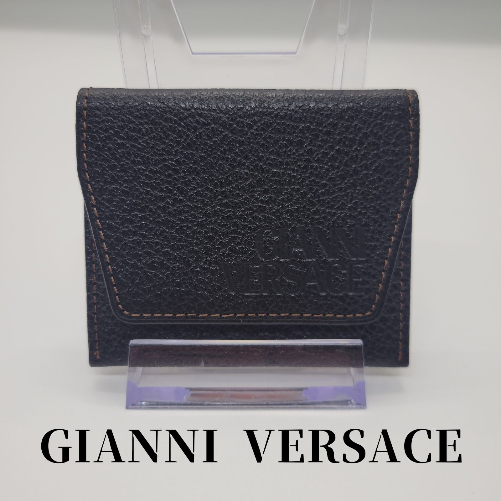 ジャンニヴェルサーチコインケース　小物入れ GIANNI VERSACE ジャンニ ヴェルサーチ レザー コインケース 小銭入れ