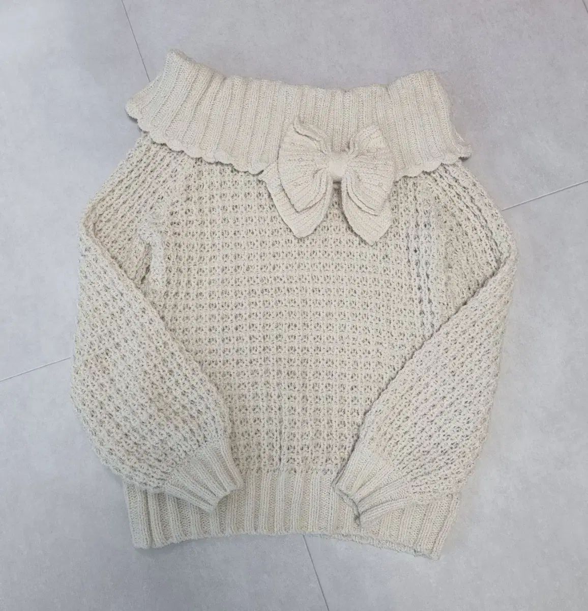 リズリサ LIZ LISA リボン パール オフショルダー ニット ギャル 姫