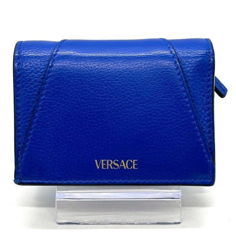 色気を宿すロイヤルブルー✨ VERSACE ヴェルサーチ 二つ折り財布