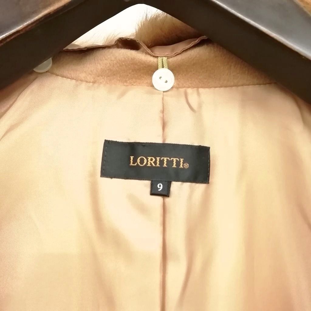 Loritti ファー付きカシミアロングコート ロリッティ LORITTI カシミヤ ロング コート フォックスファー付 美品