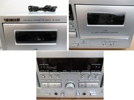 ティアック TEAC ダブルカセットデッキ W-1200 通確OK 中国製 中古