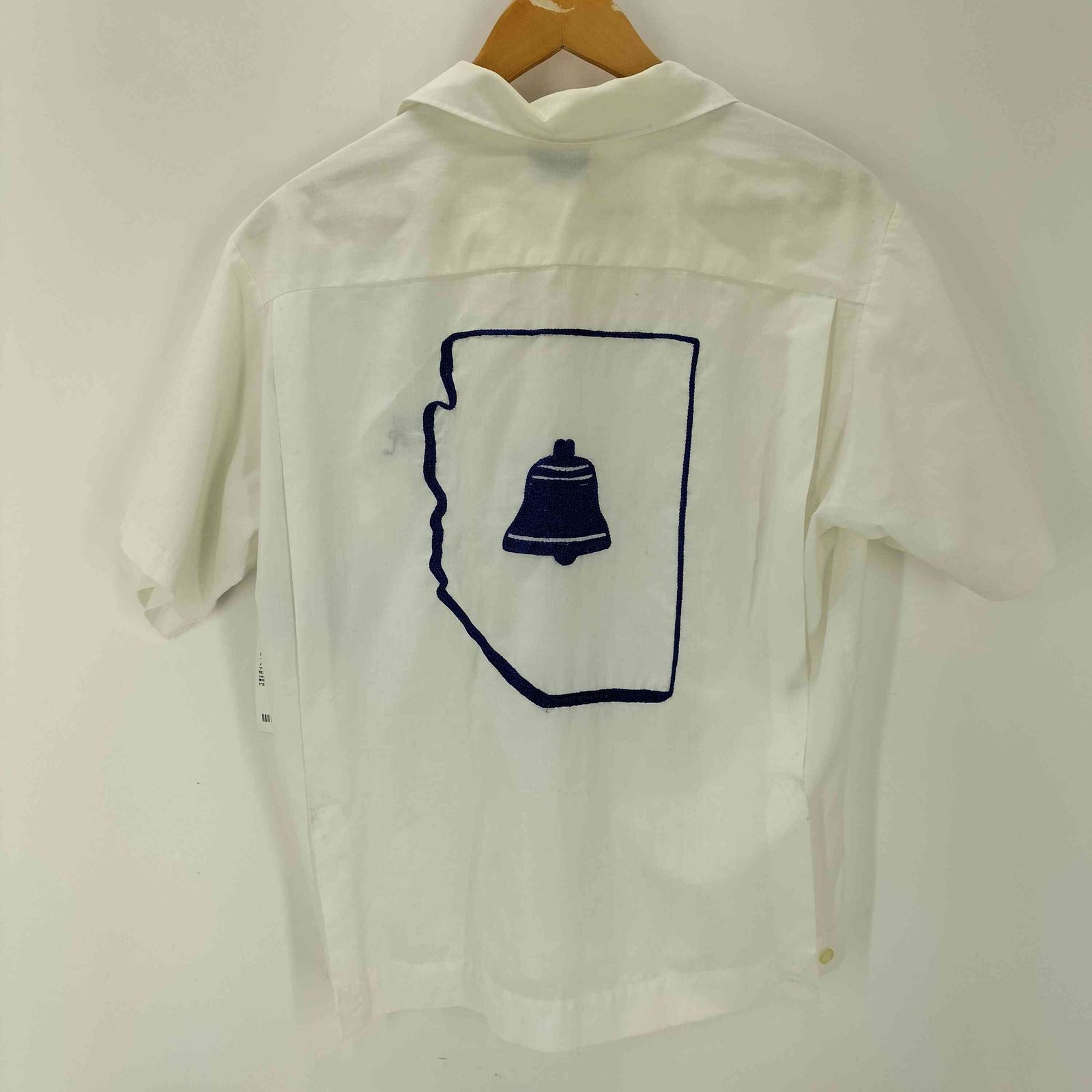 ヒルトン HILTON 70S USA製 両面 ベル 刺繍 S/S 開襟 オープンカラー