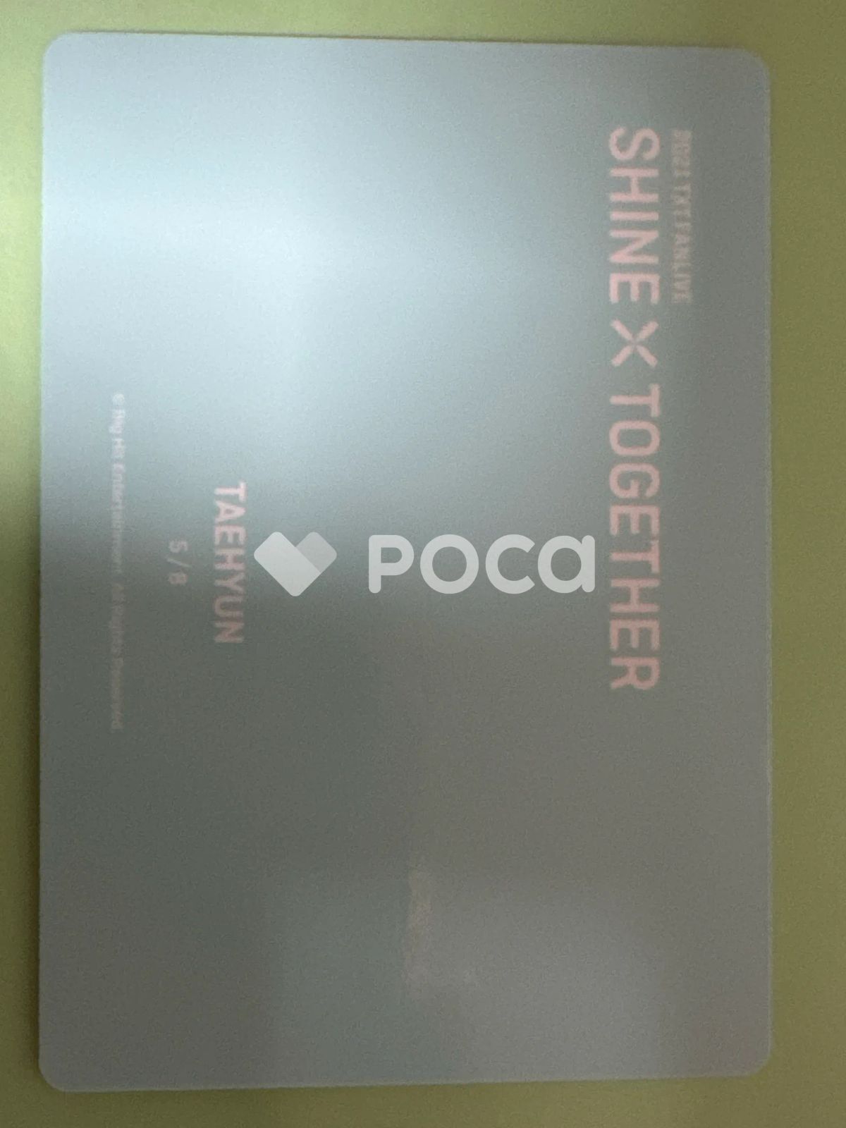 TXT テヒョン 2021 TXT FANLIVE SHINE X TOGETHER ミニフォトカード