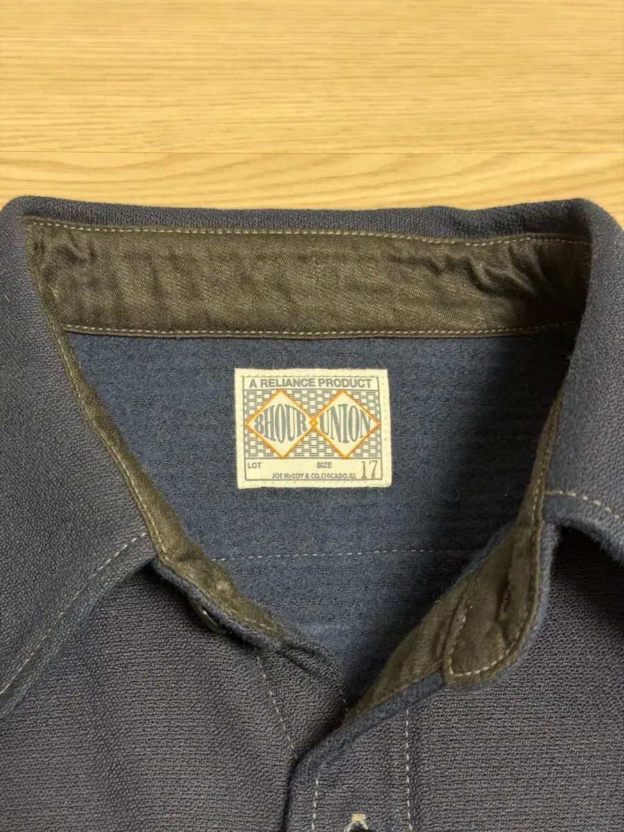リアルマッコイズ ヘビーモールスキンシャツ ネイビー Size 15 未使用