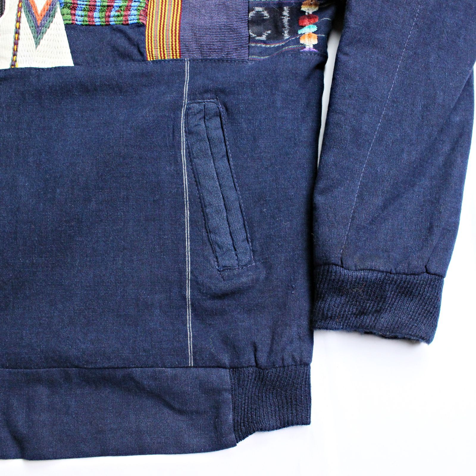 UNKNOWN】グアテマラ製 パッチワーク ブルゾン ビンテージ XLサイズ