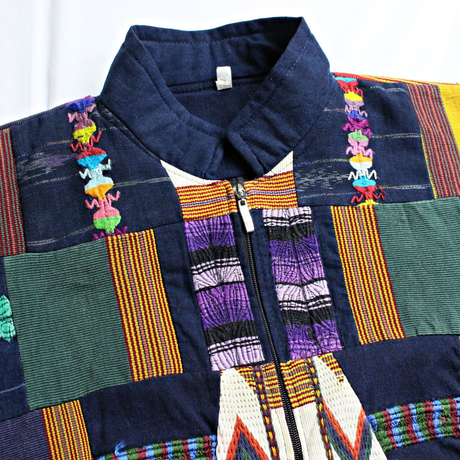 希少 グアテマラ製 コットン 短丈 ブルゾン エスニック ヴィンテージ 希少 グアテマラ製 コットン 短丈 ブルゾン エスニック ヴィンテージ