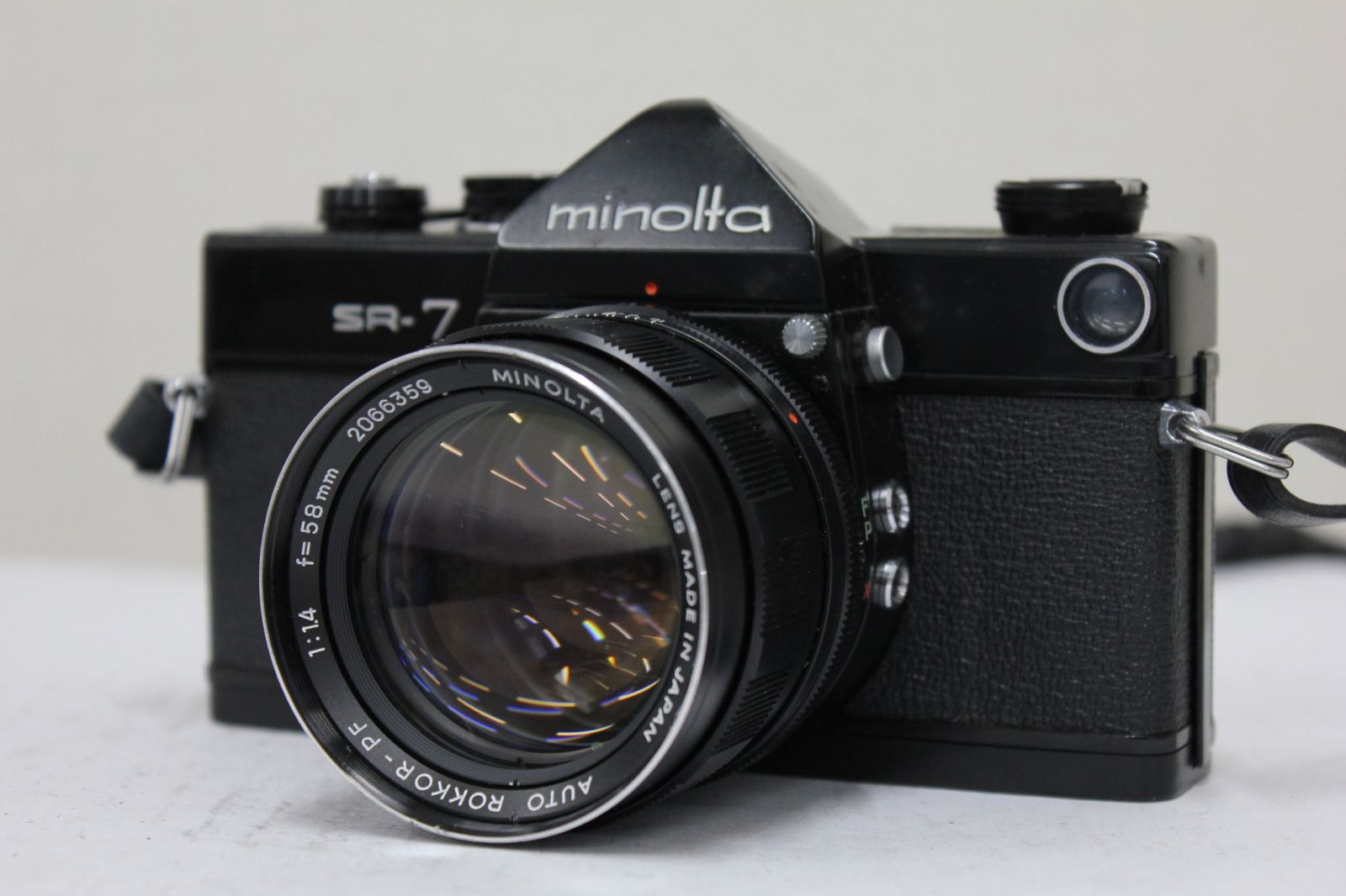 ★minoltaミノルタ SR-7 MINOLTA AUTO ROKKOR-PF 返品保証】 ミノルタ Minolta SR-7 ブラック AUTO ROKKOR-PF 58mm F1.4