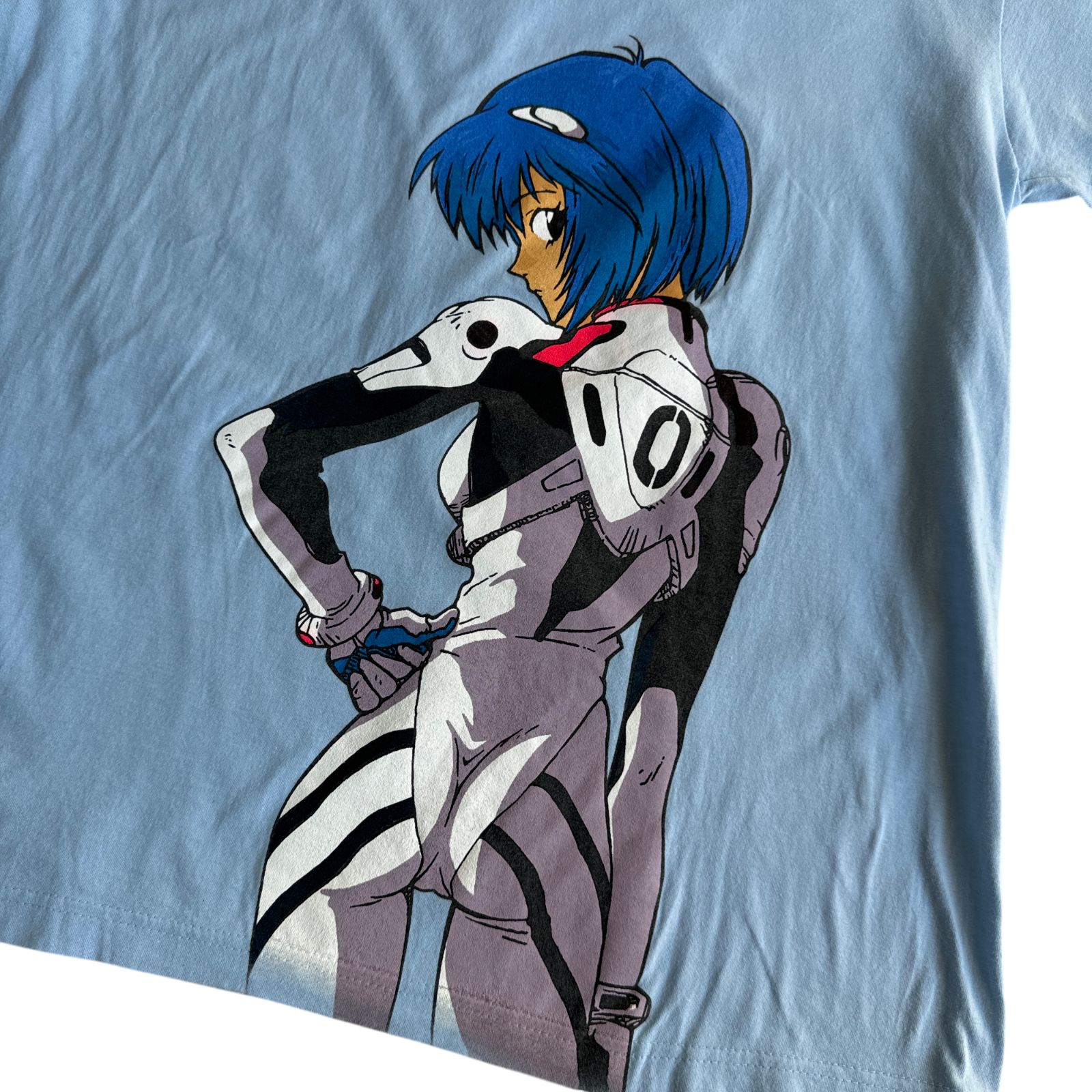 00s エヴァンゲリオン 綾波レイ ソロ プリント 立ち絵 Tシャツ Lサイズ