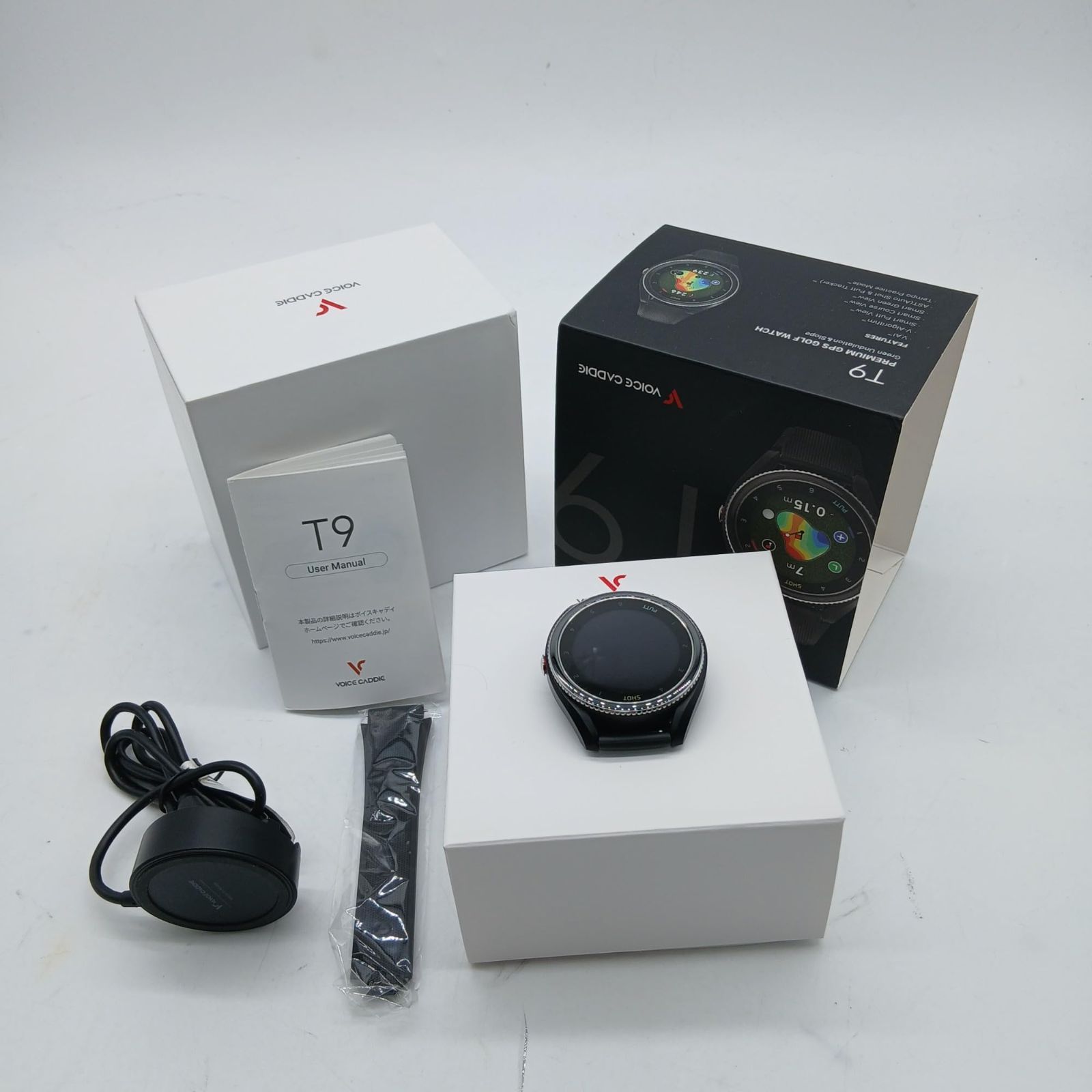 No.4610 [ボイスキャディ] Voice Caddie T9 ブラック 時計型ゴルフナビ