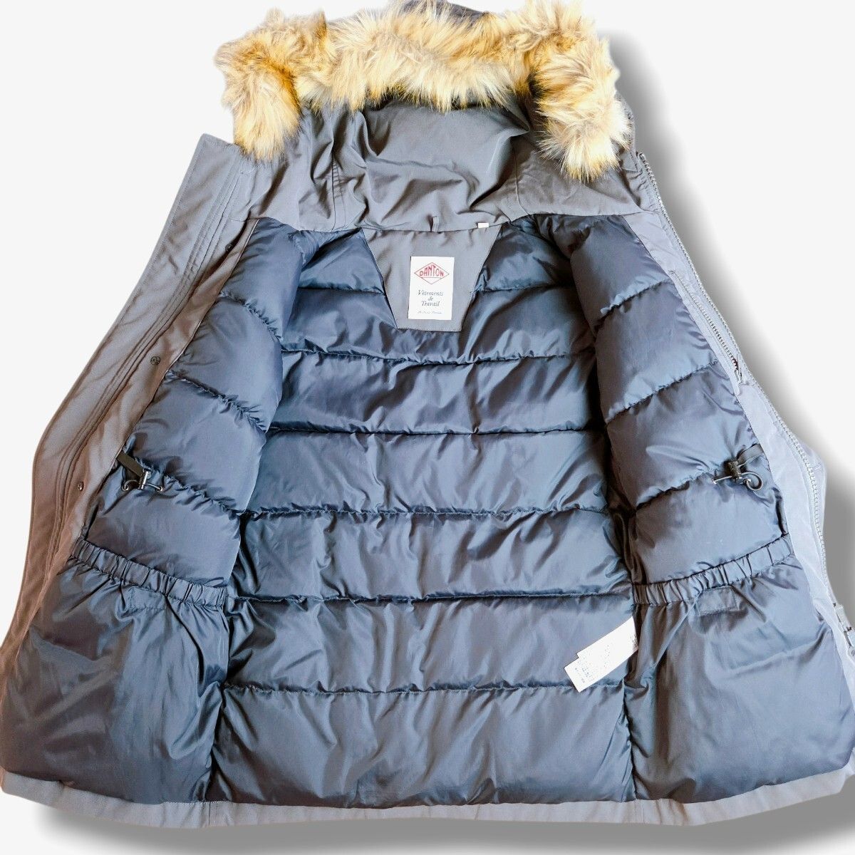 美品 DANTON ダントン ダウンジャケット グレー 肉厚 ダウンコート