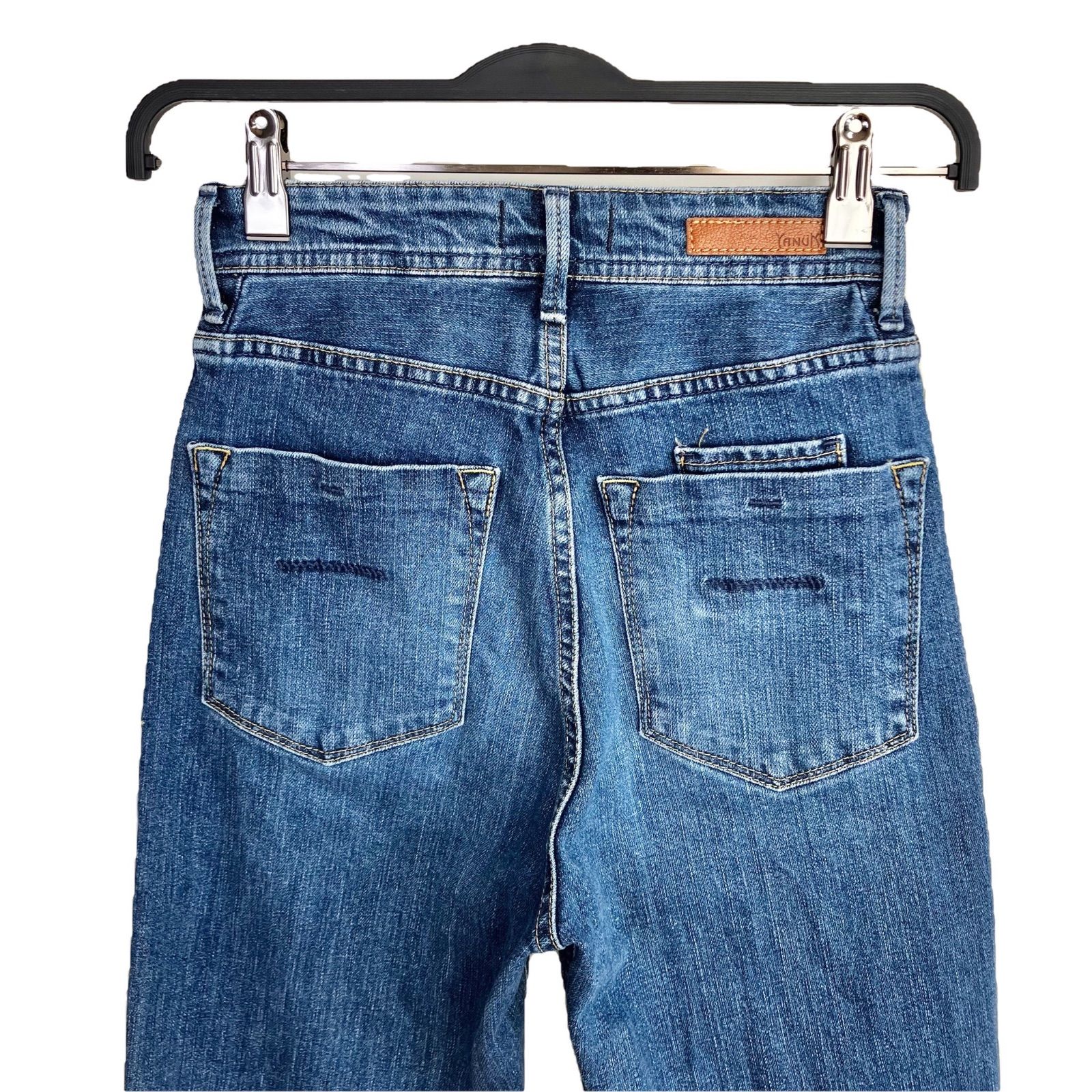 【YANUK ヤヌーク】Lea ストレートデニムカットオフ 希少カラー YANUK(ヤヌーク) LEA/ボーイズストレート/カットオフフロスト/COF | B