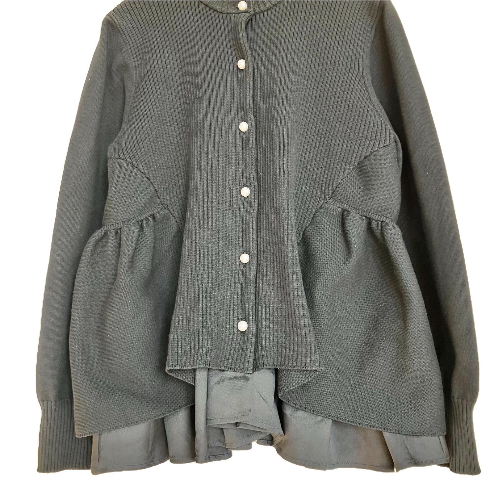 ソーノ　3Dレイヤードニットカーディガン Amazon | [ソーノ] カーディガン オーナメントパール3Dレイヤード