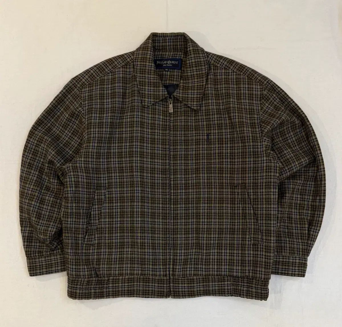 希少 レア Yves Saint Laurent チェックブルゾン 90's 90s 90年代 イヴサンローラン ブルゾン │ヴィテージ古着屋Feeet 通販