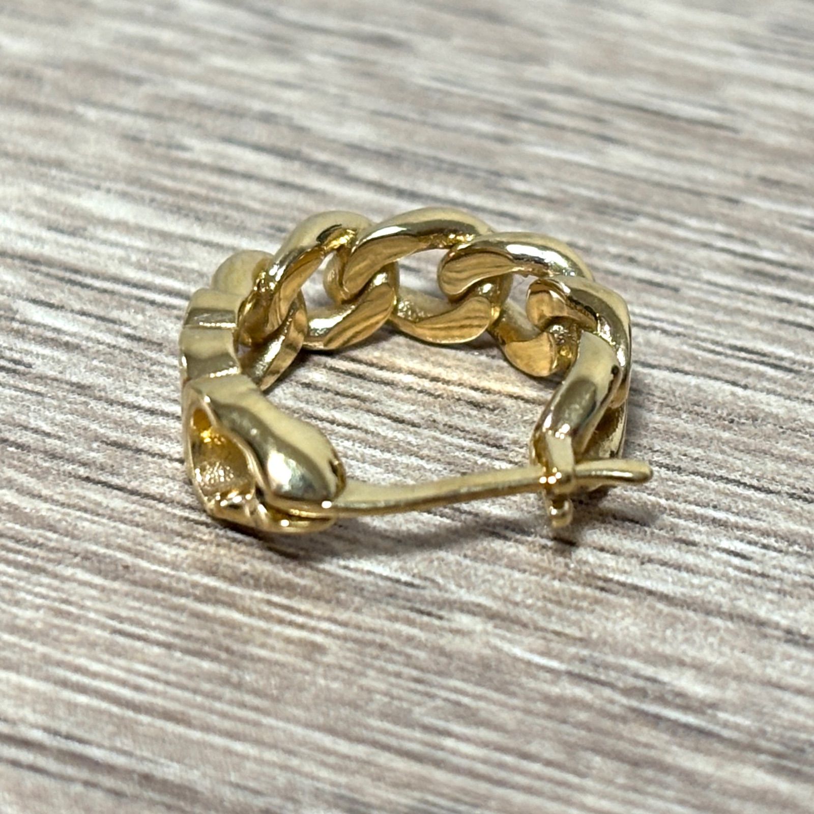 CELINE セリーヌ ピアス トリオンフ ゴールド チェーン デザイン ロゴ