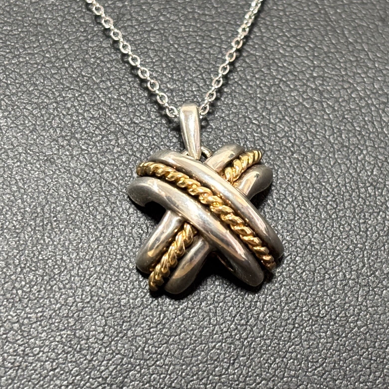 Tiffany & Co. ティファニー ネックレス シルバー925 ゴールド コンビ 