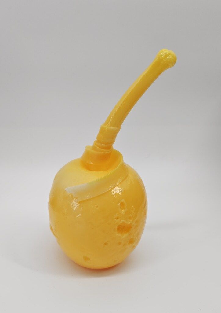 MEDICOM TOY PUSHEAD SOUR 蓄光/黄マーブル成型 MEDICOM TOY PUSHEAD