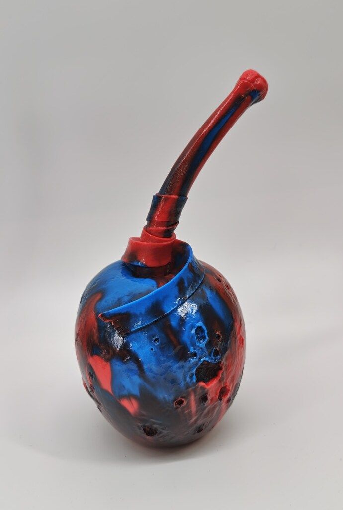 MEDICOMTOY PUSHEAD SOUR(赤青マーブル成型/MEDICOM TOY 20th