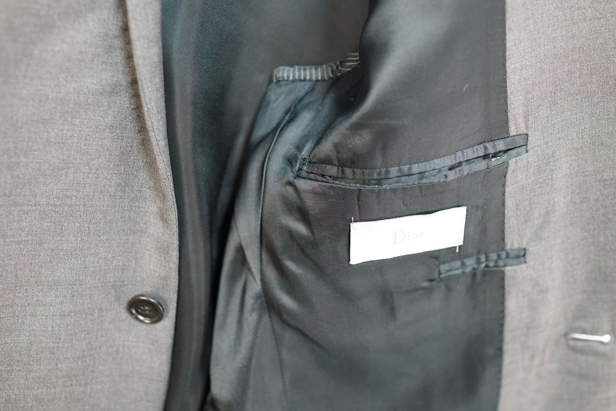 DIOR ディオール セットアップ スーツ グレー シングルジャケット