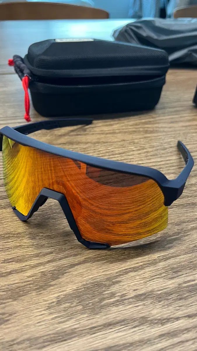 100% サングラス オレンジ レンズ ケース 含む - メルカリ