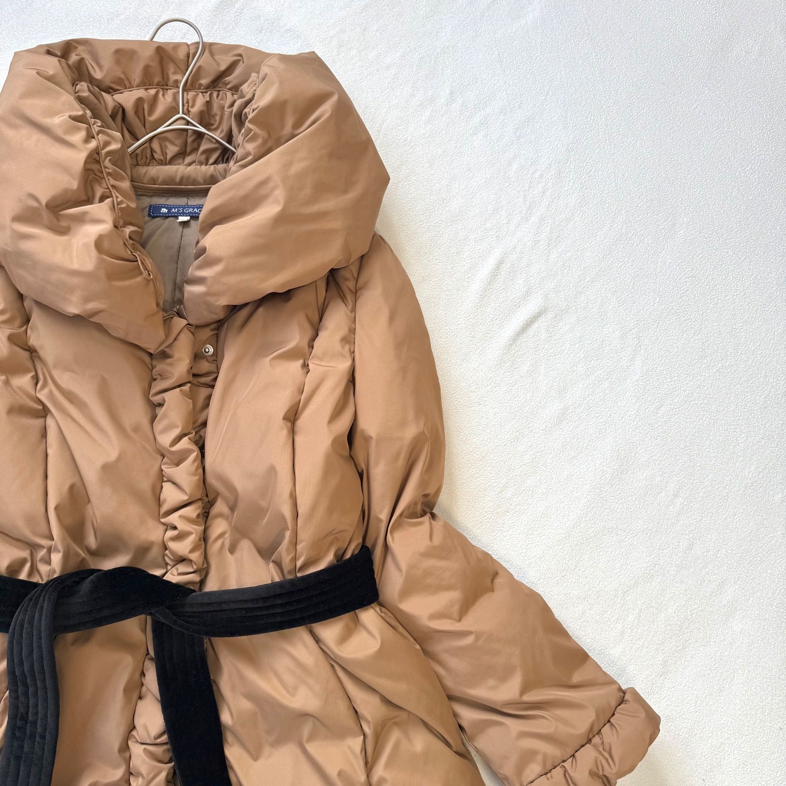 極美品・サイズ40✨エムズグレイシー 2way ベルト ボリュームネック