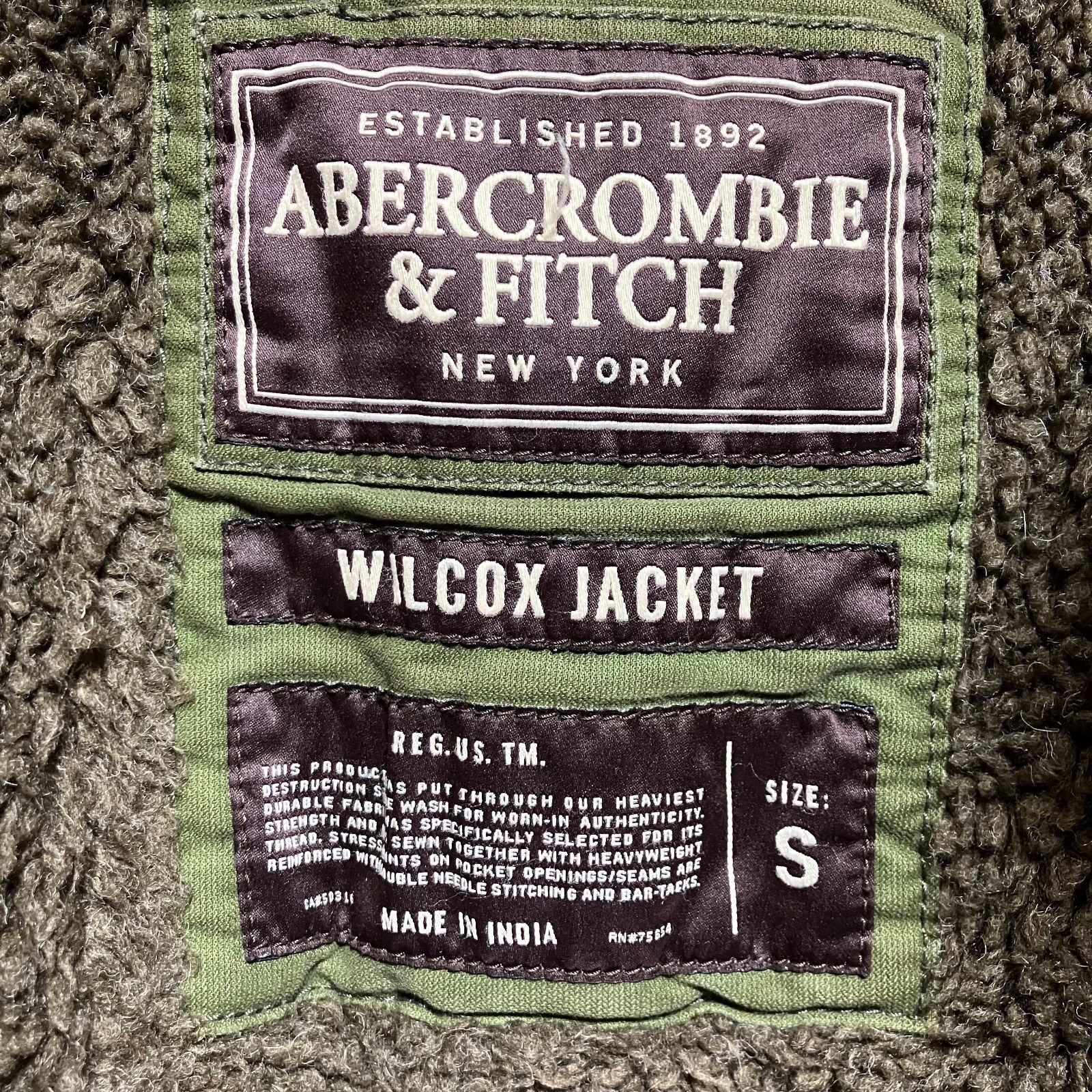 Abercrombie&Fitch アバクロ WILCOX JACKET ボア ミリタリージャケット 