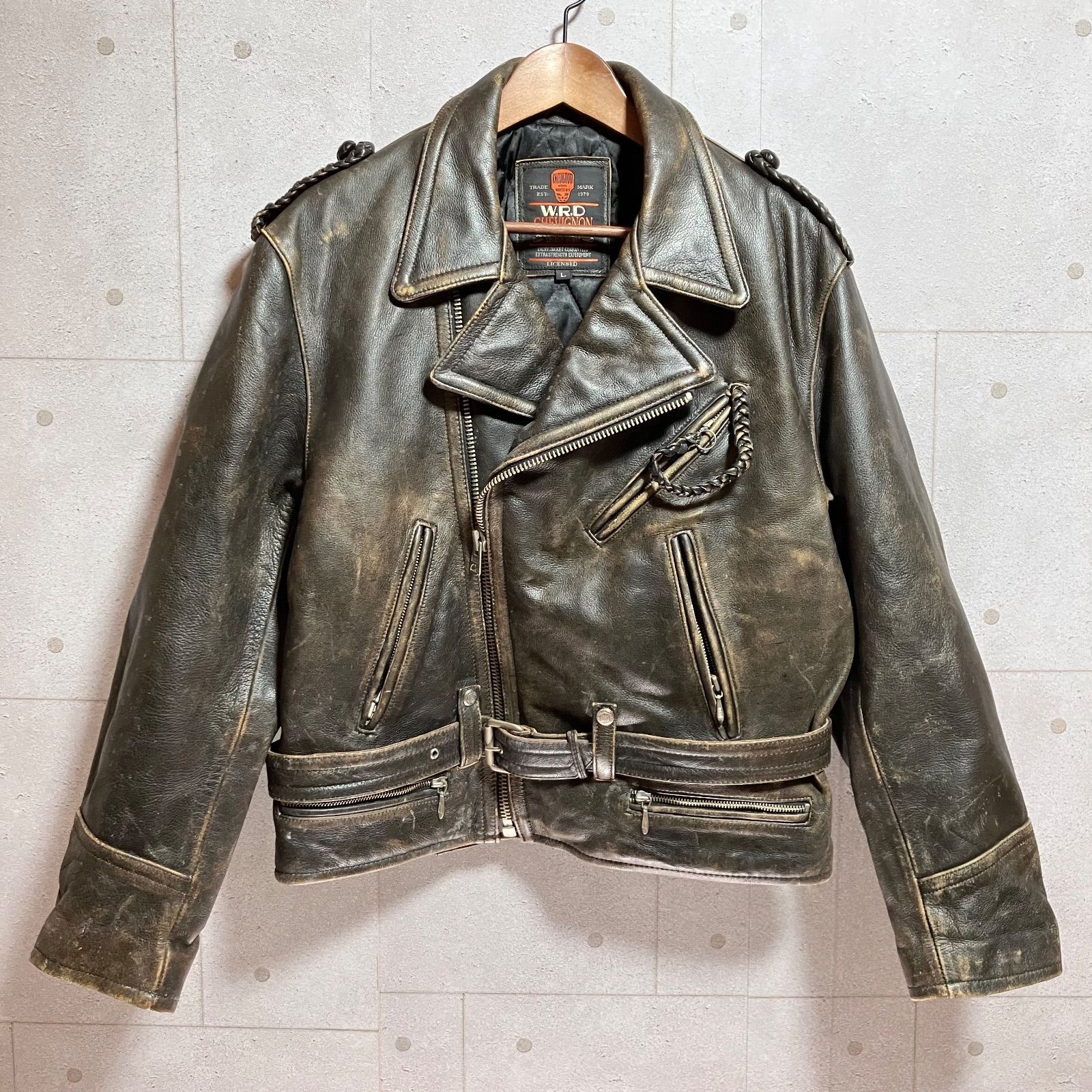 W.R.D CHEVIGNON ダブルライダース ジャケット 牛革 カウレザー 本革
