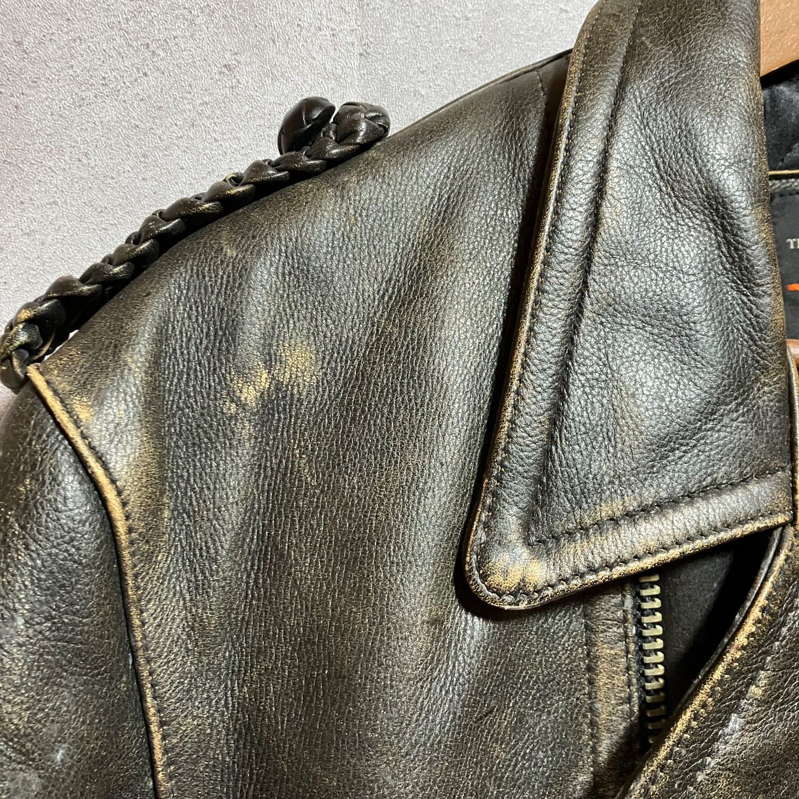 W.R.D CHEVIGNON ダブルライダース ジャケット 牛革 カウレザー 本革