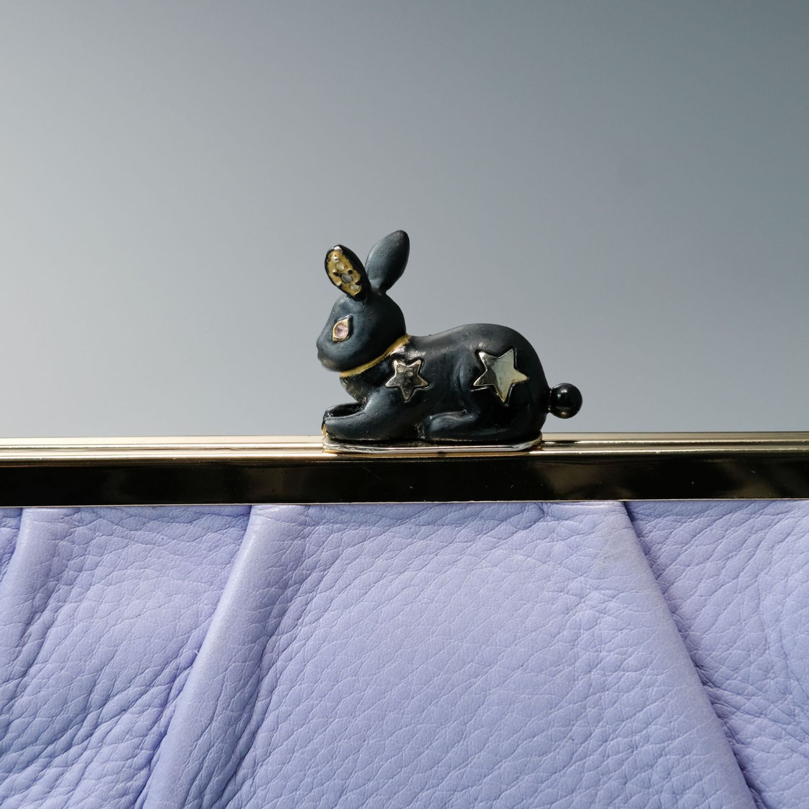 希少】ANNA SUI アナスイ がま口 長財布 ラパン うさぎ パープル