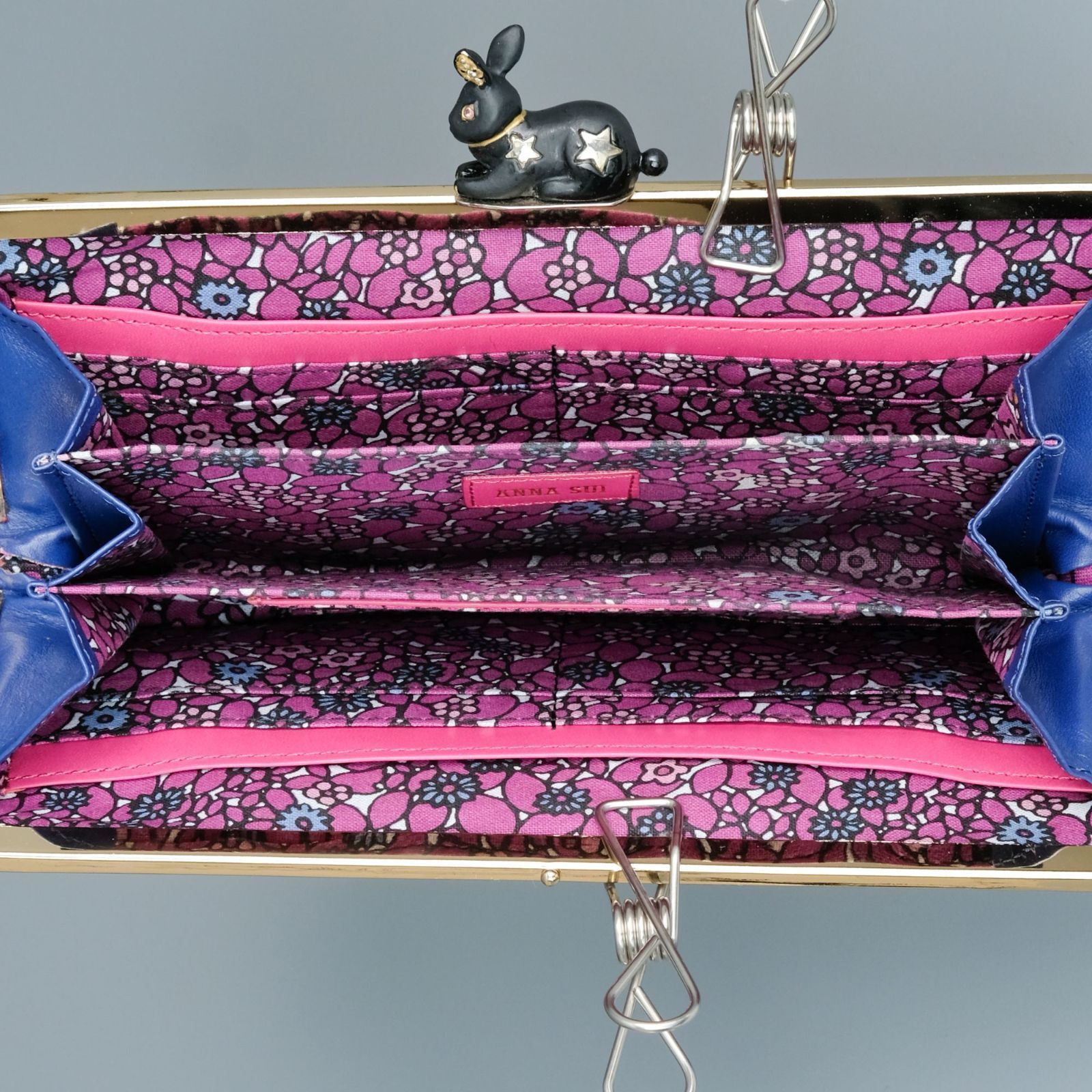 希少】ANNA SUI アナスイ がま口 長財布 ラパン うさぎ パープル