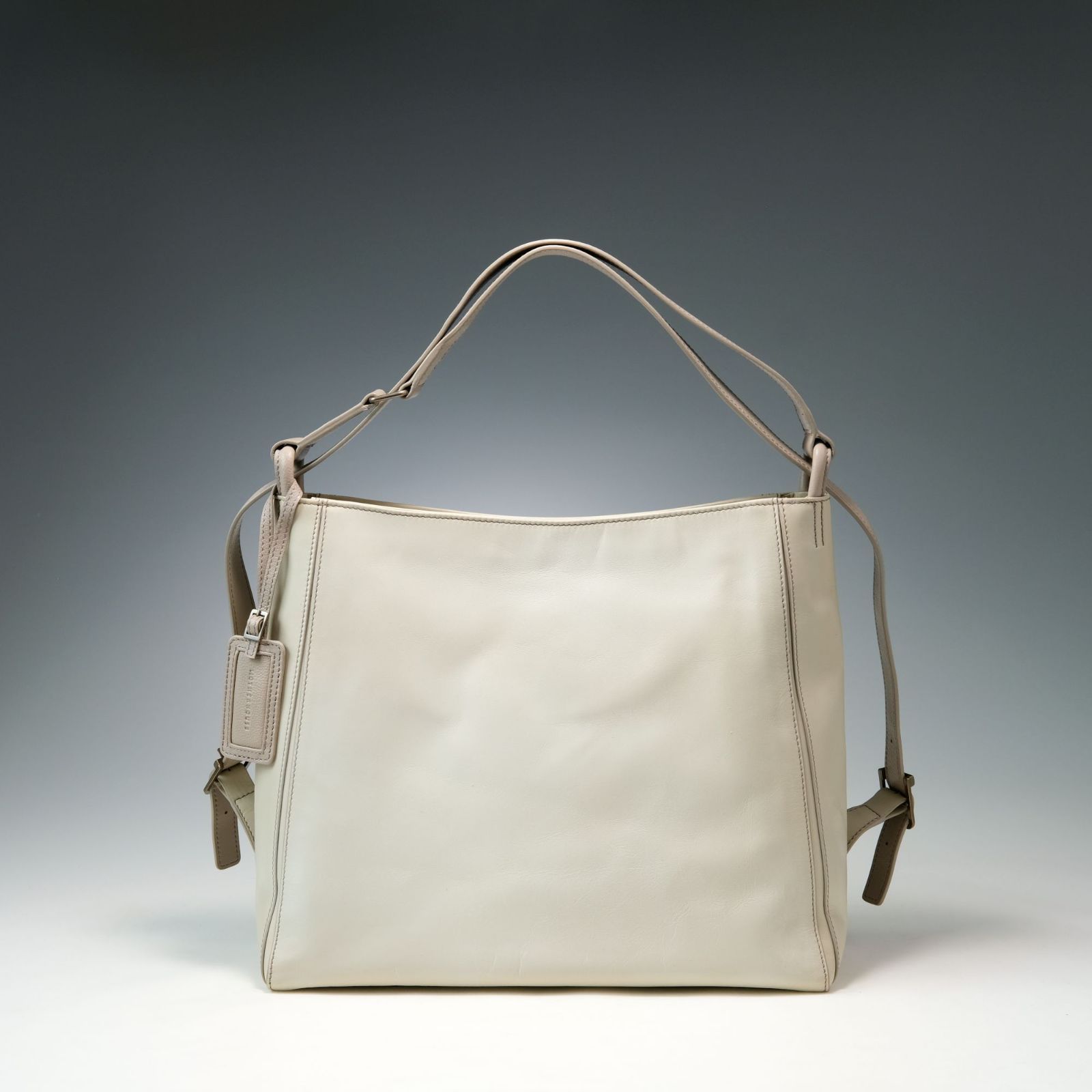 MOTHERHOUSE ベージュレザーバック　ショルダー付 MOTHERHOUSE ベージュ レザーショルダーバッグ