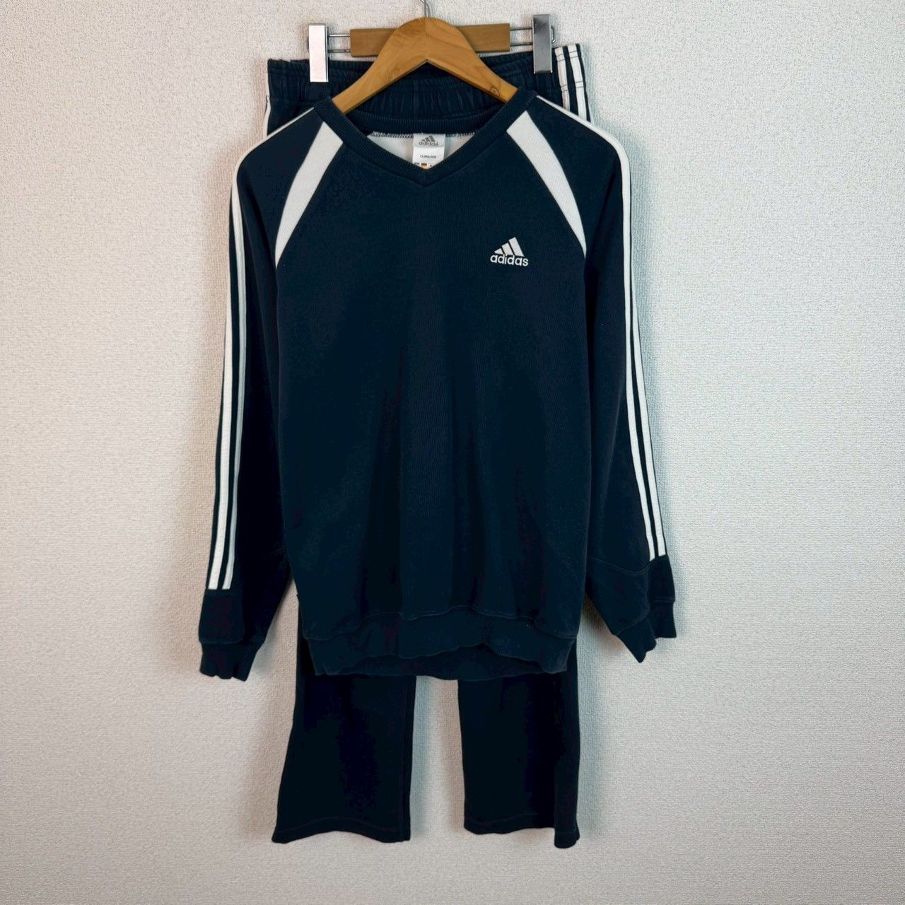 adidas アディダス セットアップ スウェット 上下セット ブラック M 