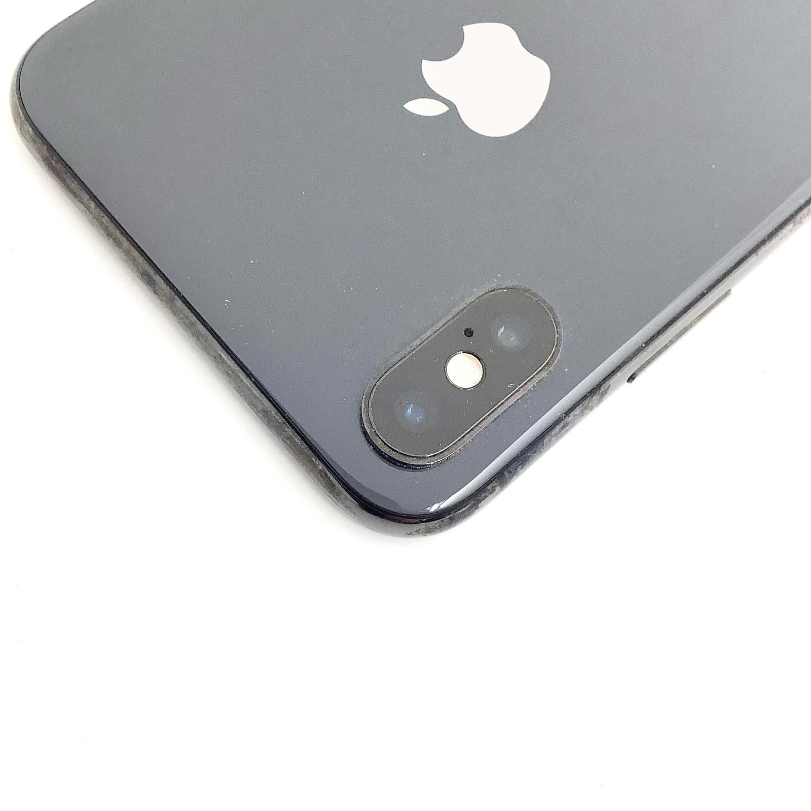 iPhone X 256GB スペースグレイ Softbank 白ロム 79%【難有】【最速