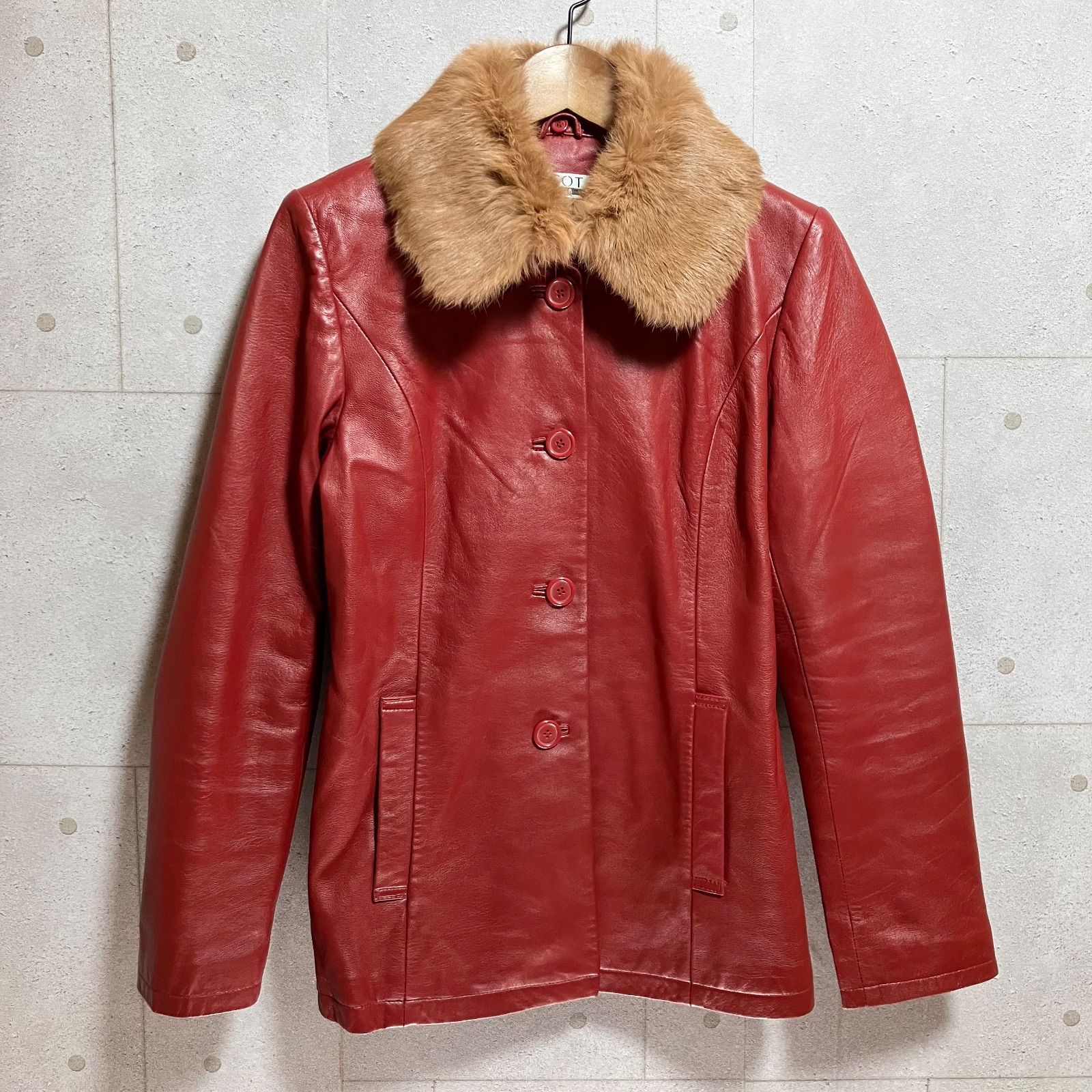 SCOT CLUB スコットクラブ ラビットファー レザージャケット 羊革 