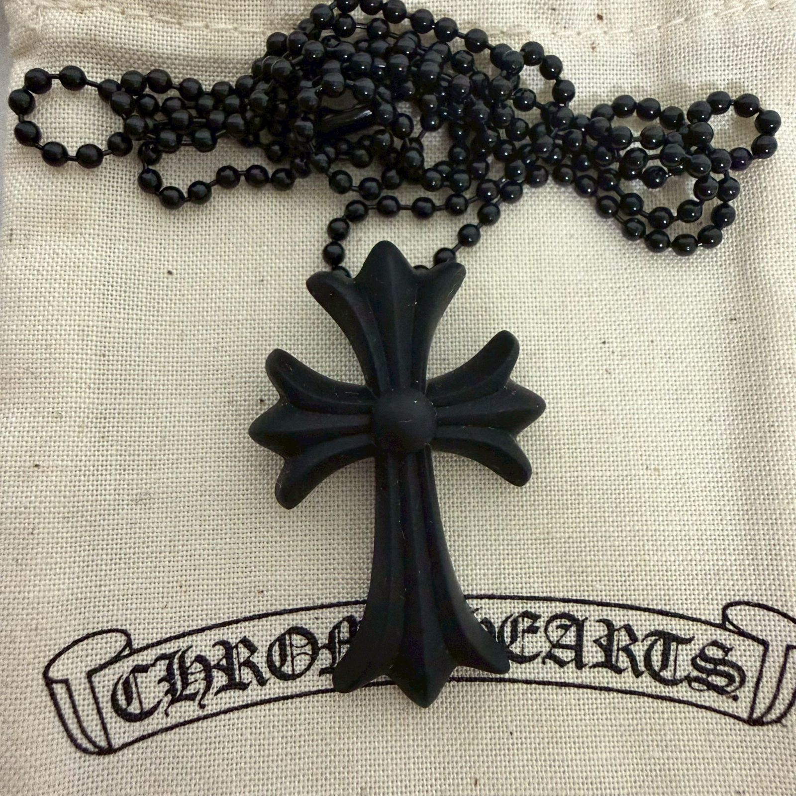 CHROME HEARTS クロムハーツ シリコン ラバー ネックレス 黒 ブラック