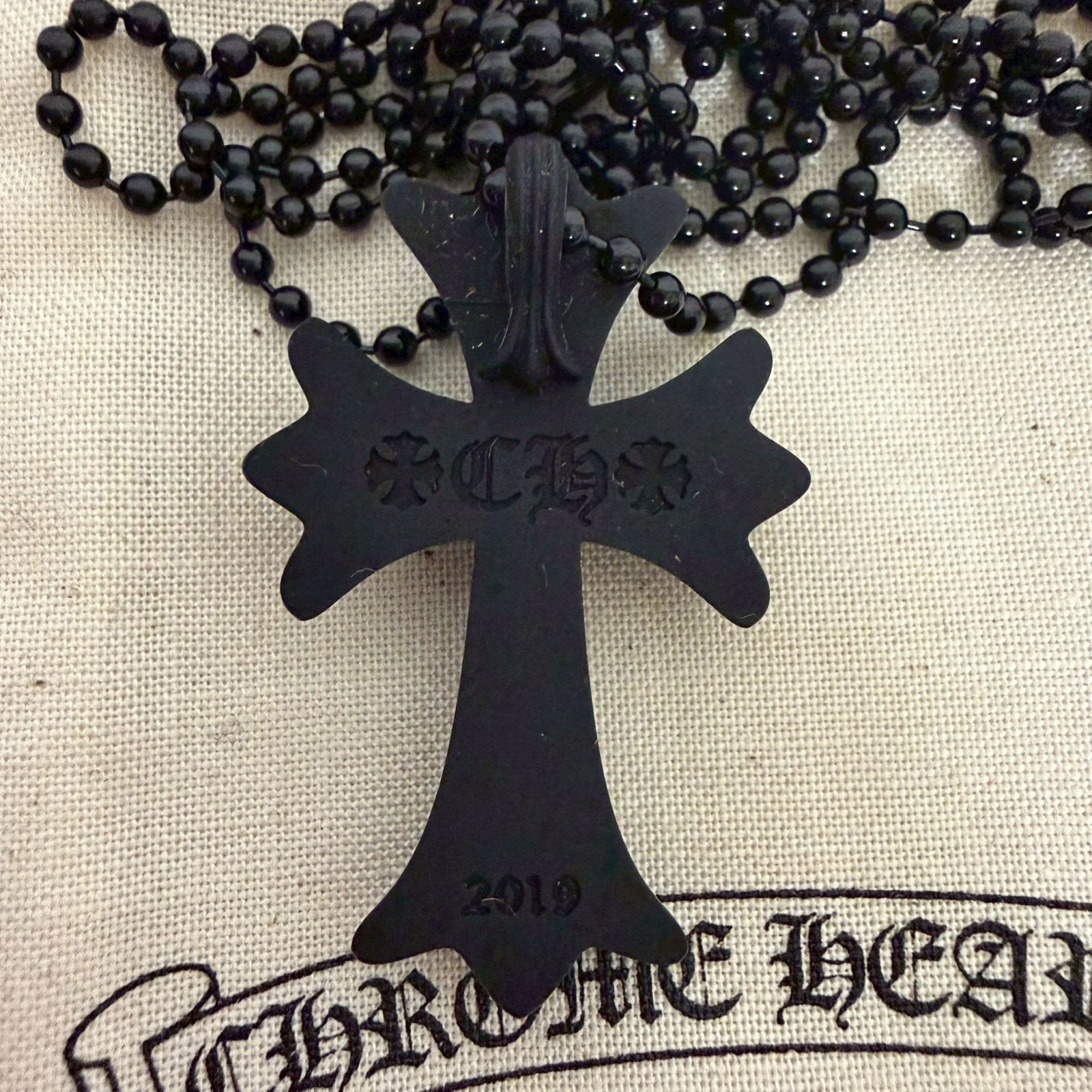 CHROME HEARTS クロムハーツ シリコン ラバー ネックレス 黒 ブラック