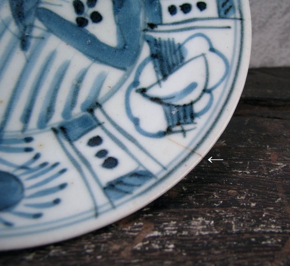 【特別出品】古染付向付　明末　芙蓉手　名品　珍品　茶道　中国 古陶磁 古染付 芙蓉手小皿 幅：14.7cm 茶道具 清初期/25L040 - メルカリ