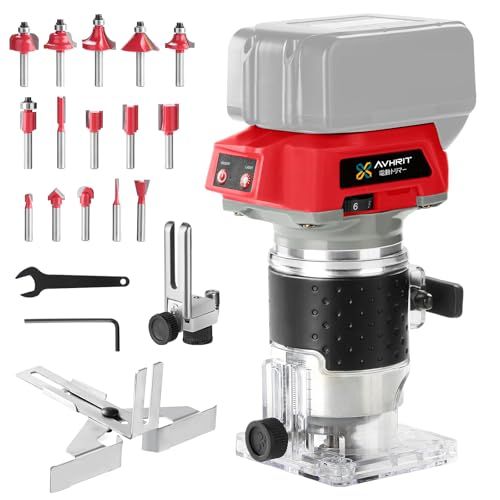 電動トリマー 木工用 ブラシレスモーター搭載 高出力 6mmビット対応