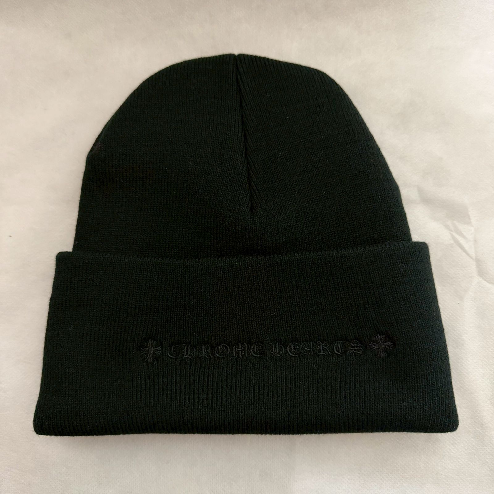【新品未開封】クロムハーツ　Logo Beanie Black ニット帽 CHROME HEARTS クロムハーツ CH ロゴ Beanie ビーニー ニット帽 帽子
