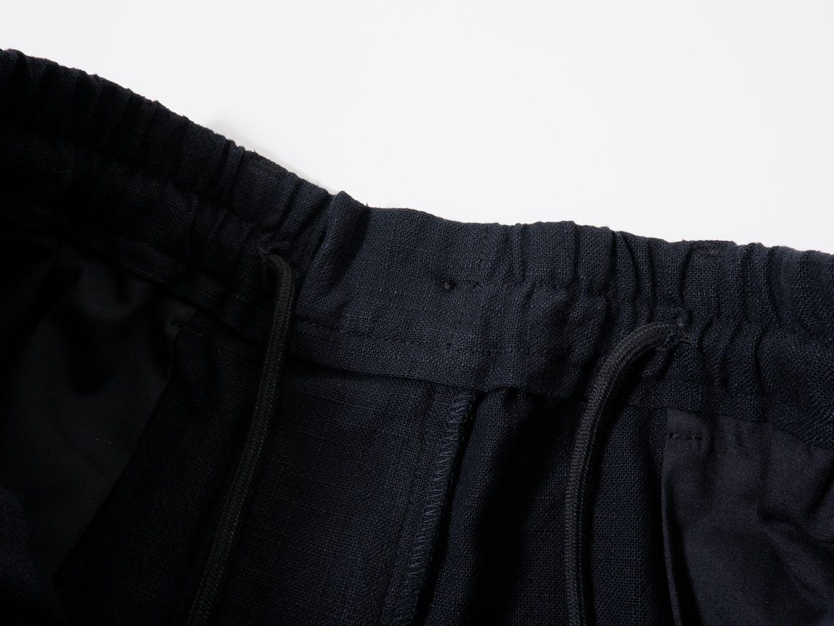 FEELS.フィールズ上杉柊平デザイン LINEN SLACKS BLACKリネン
