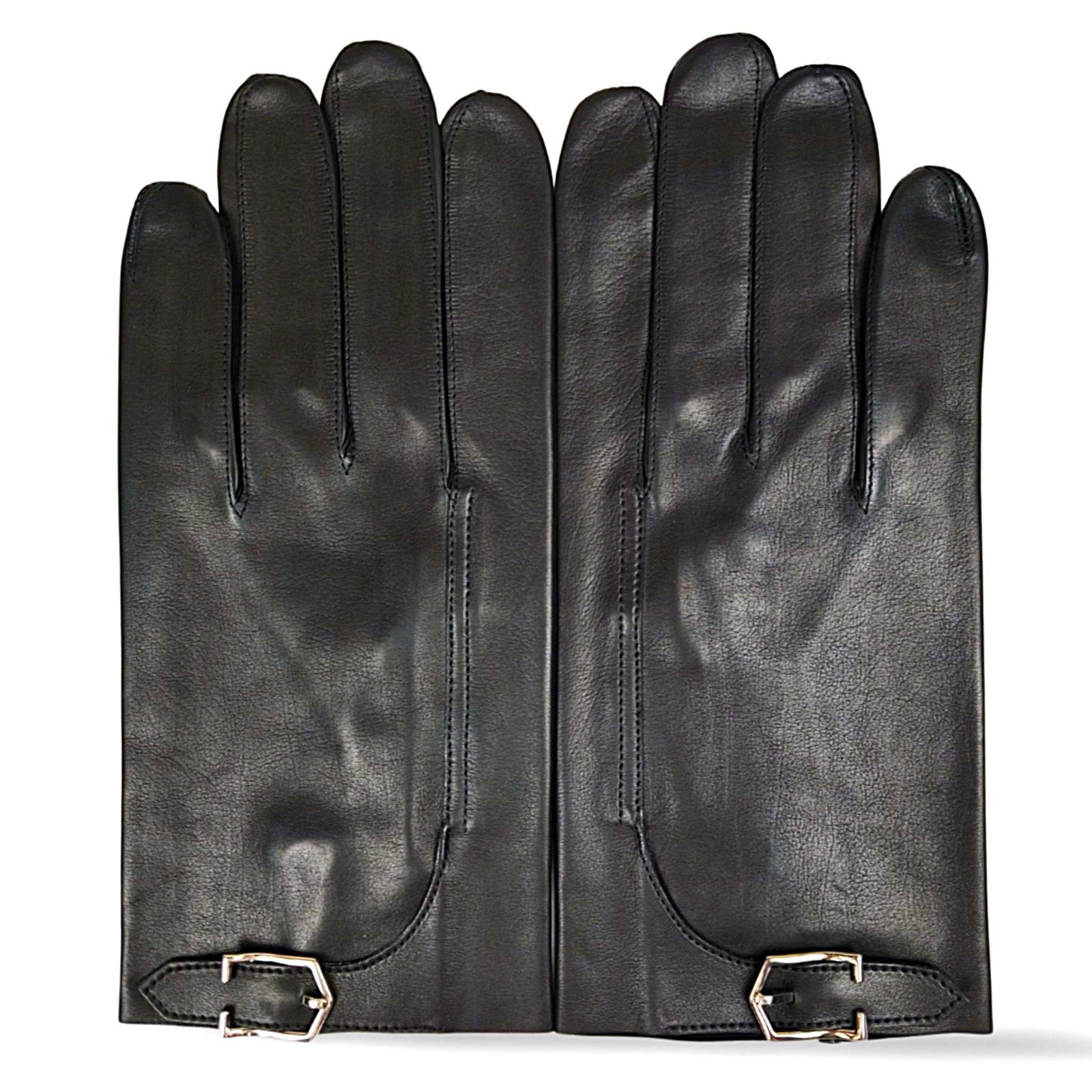 【新品タグ付き】JOHN LOBB ブラックカーフスキンレザー手袋 サイズ9 ☆定価9万円・超レア・新品未使用☆ ジョンロブ ツインステッチ